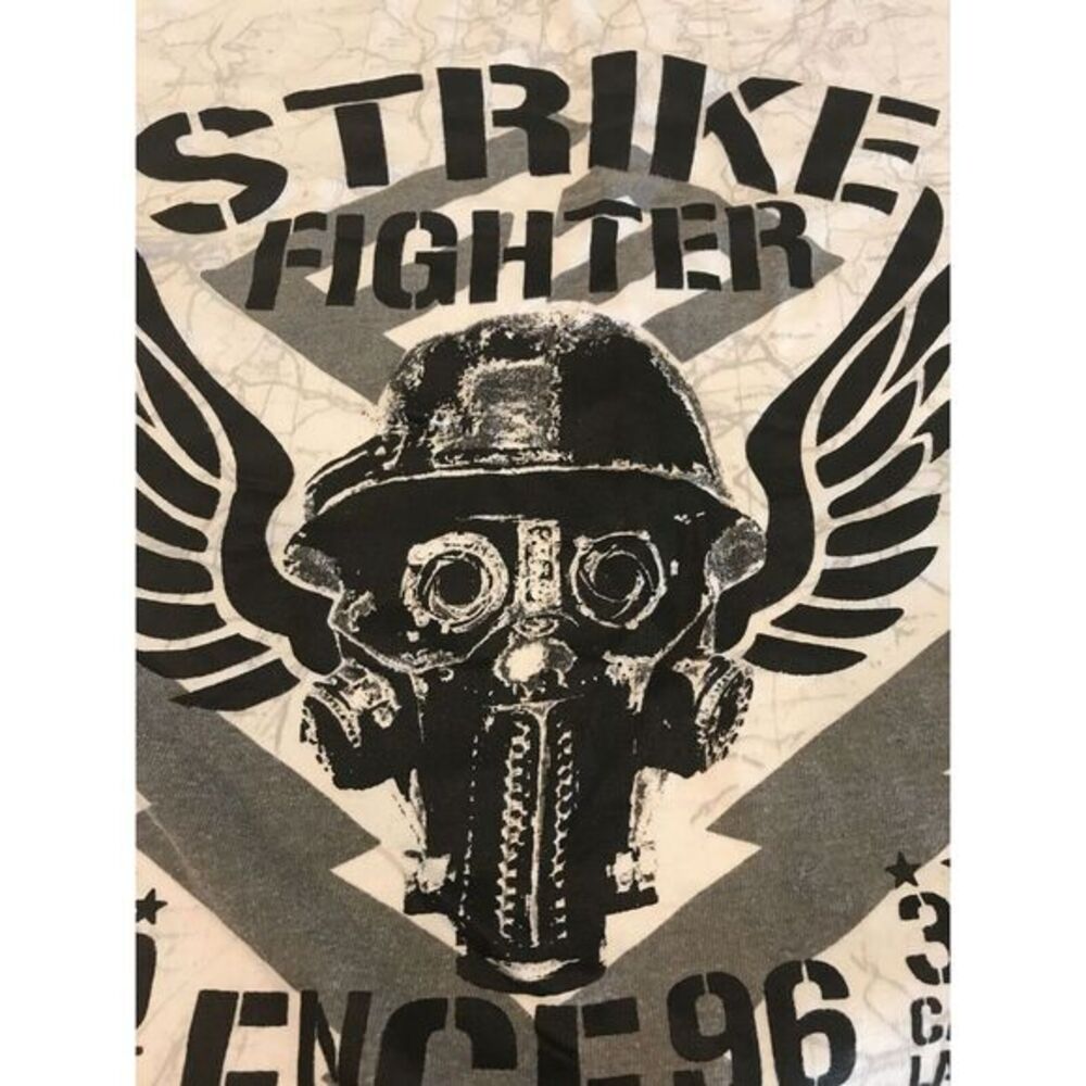 Strike Fighter Combat Proven Never Beaten T-shirt 4x Vintage!! Velvet Print - Picture 7 of 11